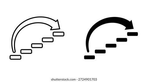 Nächste Schritte Symbol Grafikdesign. Vektorsymbol-Illustrationen