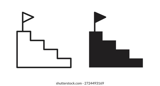 Die nächsten Schritte Icon-Illustration, dünne Linie Vektor, Web-Design-Zeichen,