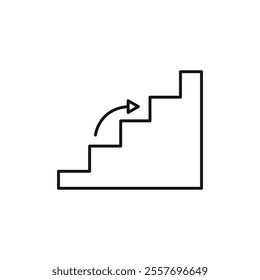 Next steps icon Isolated flat vector in outline