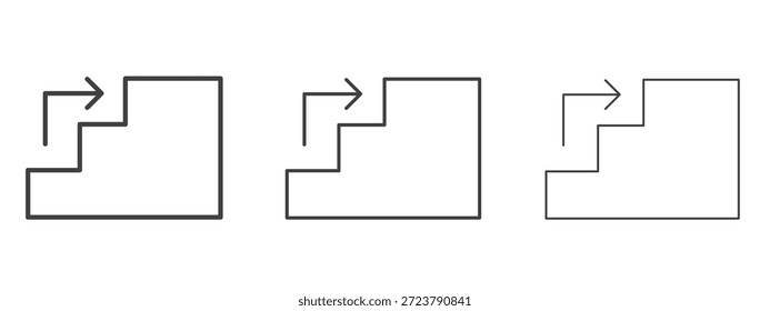 Next steps icon in line art doodle style. Editable stroke outline sign, eps 10