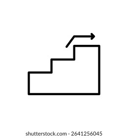 Next steps icon outline set sign