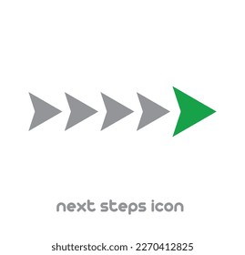 Next steps icon. Vector Illustration