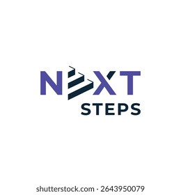 próximas etapas design de logotipo conceito sucesso crescimento negócio finanças 