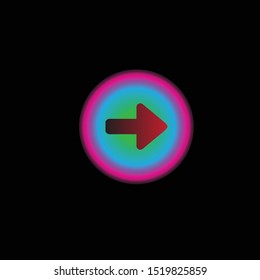 Next symbol vector with color background.