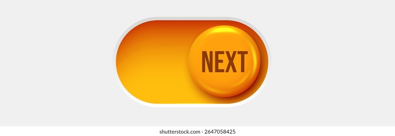 Botões de alternância do próximo. Interruptor de design de material. Ilustração vetorial.