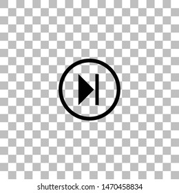 Next track. Black flat icon on a transparent background. Pictogram for your project