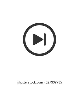Next track icon flat. Illustration isolated vector sign symbol