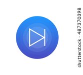 Next track icon vector, clip art. Also useful as logo, circle app icon, web UI element, symbol, graphic image, silhouette and illustration. Compatible with ai, cdr, jpg, png, svg, pdf and eps formats.