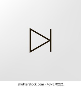 Next track icon vector, clip art. Also useful as logo, web UI element, symbol, graphic image, silhouette and illustration. Compatible as ai, cdr, jpg, png, svg, pdf, eps.