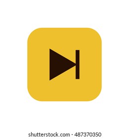 Next track icon vector, clip art. Also useful as logo, square app icon, web UI element, symbol, graphic image, silhouette and illustration. Compatible with ai, cdr, jpg, png, svg, pdf and eps formats.