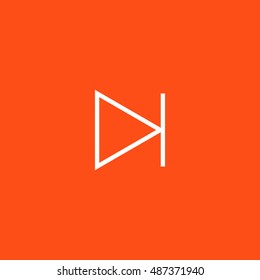 Next track icon vector, clip art. Also useful as logo, web UI element, symbol, graphic image, silhouette and illustration. Compatible with ai, cdr, jpg, png, svg, pdf and eps formats.