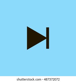 Next track icon vector, clip art. Also useful as logo, web UI element, symbol, graphic image, silhouette and illustration.