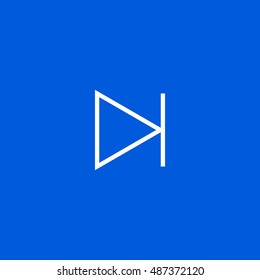 Next track icon vector, clip art. Also useful as logo, web UI element, symbol, graphic image, silhouette and illustration. Compatible with ai, cdr, jpg, png, svg, pdf and eps formats.