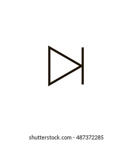 Next track icon vector, clip art. Also useful as logo, web UI element, symbol, graphic image, silhouette and illustration. Compatible with ai, cdr, jpg, png, svg, pdf and eps formats.