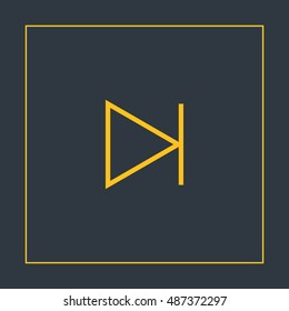 Next track icon vector, clip art. Also useful as logo, web UI element, symbol, graphic image, silhouette and illustration. Compatible with ai, cdr, jpg, png, svg, pdf and eps formats.