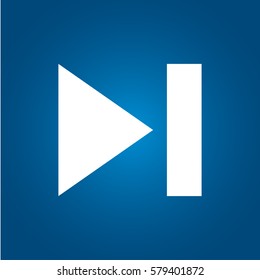 Next track icon vector, clip art. Also useful as logo, square app icon, web UI element, symbol, graphic image, transparent silhouette and illustration.