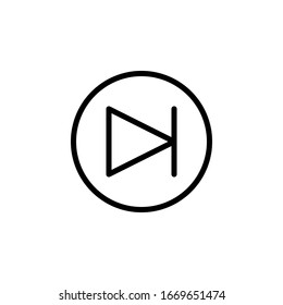 next track icon vector. perfect for multimedia player interface button and any purposes