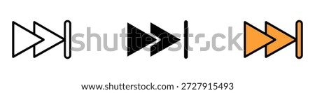 Next track icon vector. rapidly advancing media symbol. vector illustration.