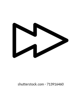Next track line vector icon