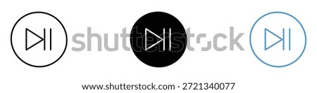 Next track media player button icon vector. media playback control symbol. vector illustration.