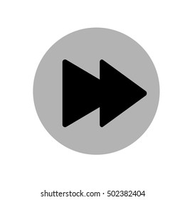 Next track media player icon illustration. Black and gray icon. Vector