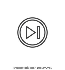 Next track outline icon. linear style sign for mobile concept and web design. Forward button simple line vector icon. Symbol, logo illustration. Pixel perfect vector graphics