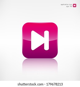 Next track web icon.Media player.