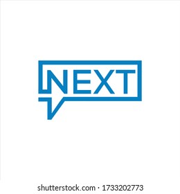 Next typography logo designs template vector