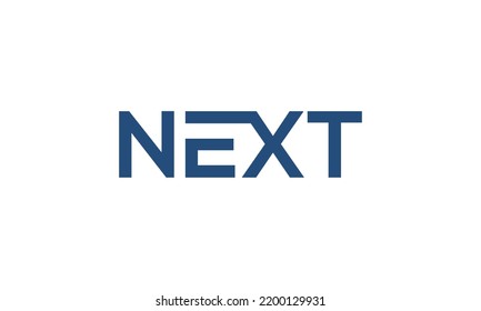 Next typography logo template vector