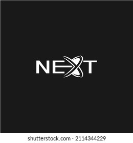 siguiente diseño de logotipo de texto tipográfico 