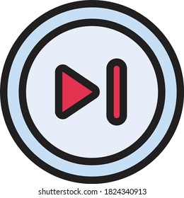 next vector color line icon 