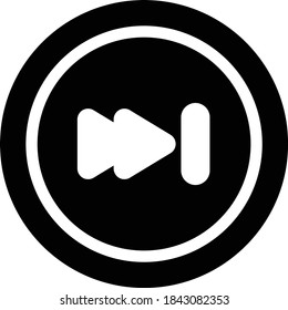 next vector glyph flat icon 
