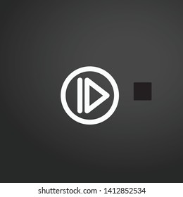Next vector icon. Next concept stroke symbol design. Thin graphic elements vector illustration, outline pattern for your web site design, logo, UI. EPS 10.