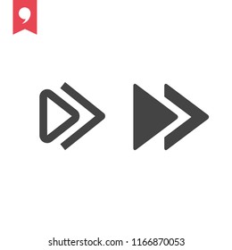 Next vector icon, forward button symbol - Shutterstock ID 1166870053
