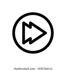 Next vector icon, forward button symbol. Rewinding icon flat. Illustration isolated vector sign symbol. Fast Forward Icon Vector. right Arrow icon vector for any purposes
