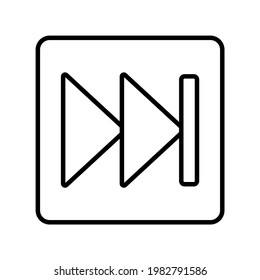 Next vector icon, forward button symbol