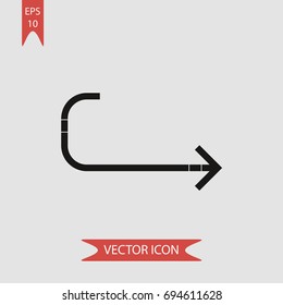 Next vector icon, illustration symbol