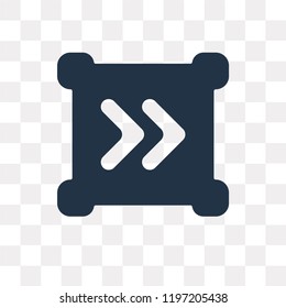 Next vector icon isolated on transparent background, Next transparency concept can be used web and mobile
