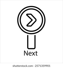 Next Vector icon stock graphic