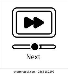 Next Vector icon stock illustration