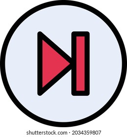 icono de color de línea de vector siguiente