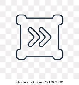 Next vector outline icon isolated on transparent background, high quality linear Next transparency concept can be used web and mobile