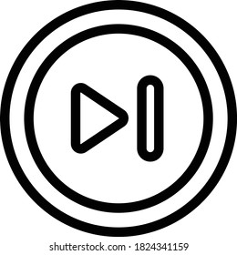 next vector thin line icon 