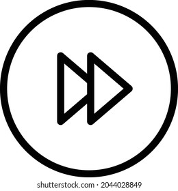 next vector thin line icon
