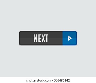 Next web button. Modern flat design website icon and design element