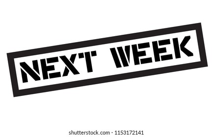 Next week typographic stamp
