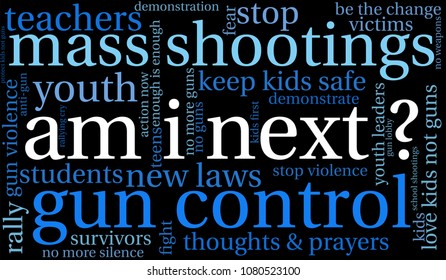 Am I Next word cloud on a black background.