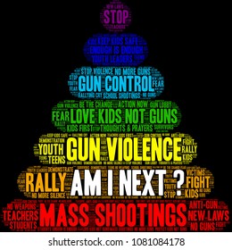Am I Next word cloud on a black background.