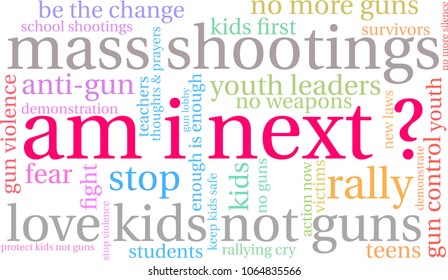 Am I Next word cloud on a white background. 