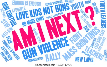 Am I Next word cloud on a white background. 